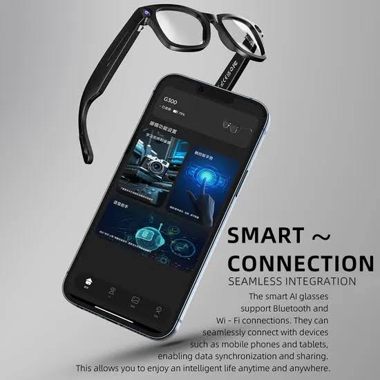 AI Smart Glasses with 8MP Camera & AI Assistant