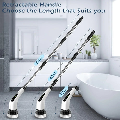 Electric Spin Scrubber 7-in-1 with 54" Adjustable Handle