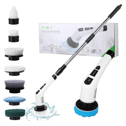Electric Spin Scrubber 7-in-1 with 54" Adjustable Handle