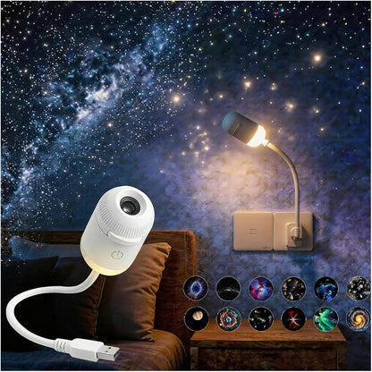 2-in-1 Galaxy Projector Night Lamp