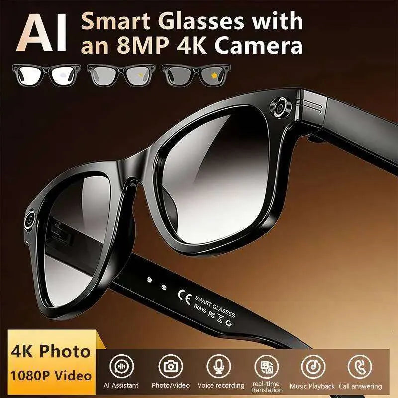 AI Smart Glasses with 8MP Camera & AI Assistant