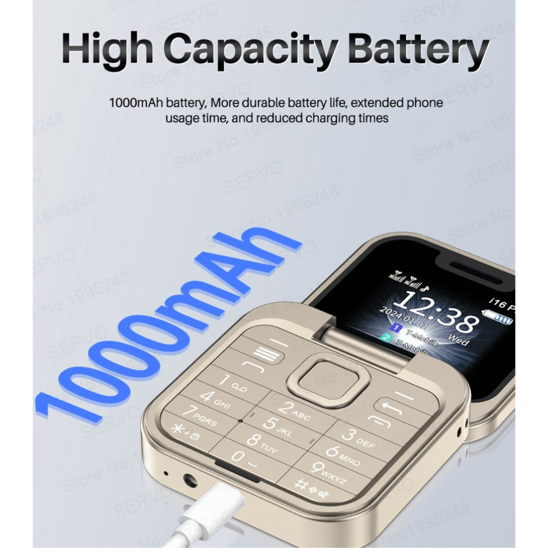 16 Pro Mini Flip Phone 1.77 Inch | Dual SIM