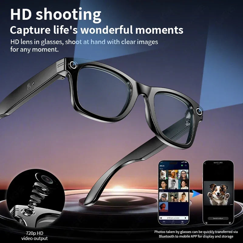 AI Smart Glasses with 8MP Camera & AI Assistant