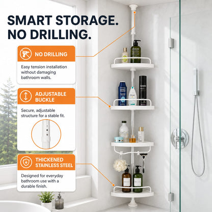 4-Layer Bathroom Corner Storage Rack