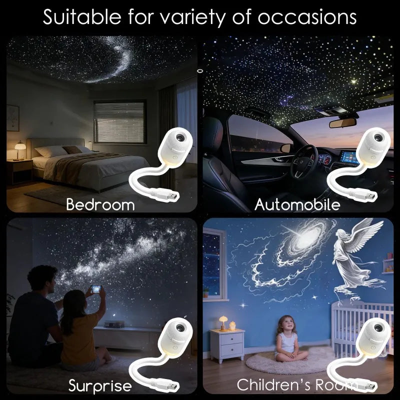 2-in-1 Galaxy Projector Night Lamp