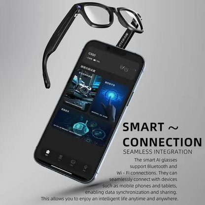 AI Smart Glasses with 8MP Camera & AI Assistant